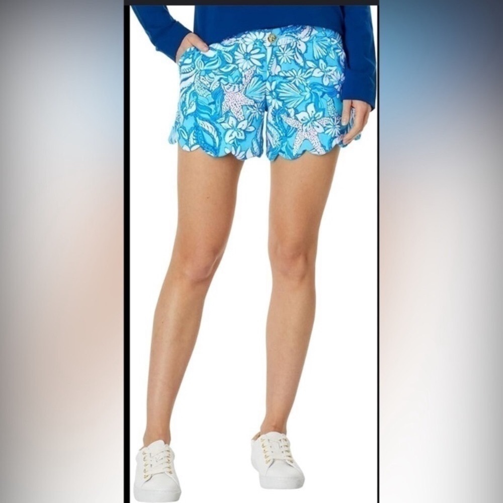 NWT Lilly Pulitzer Buttercup Shorts Amalfi Blue‎ size 10 - Picture 8 of 8